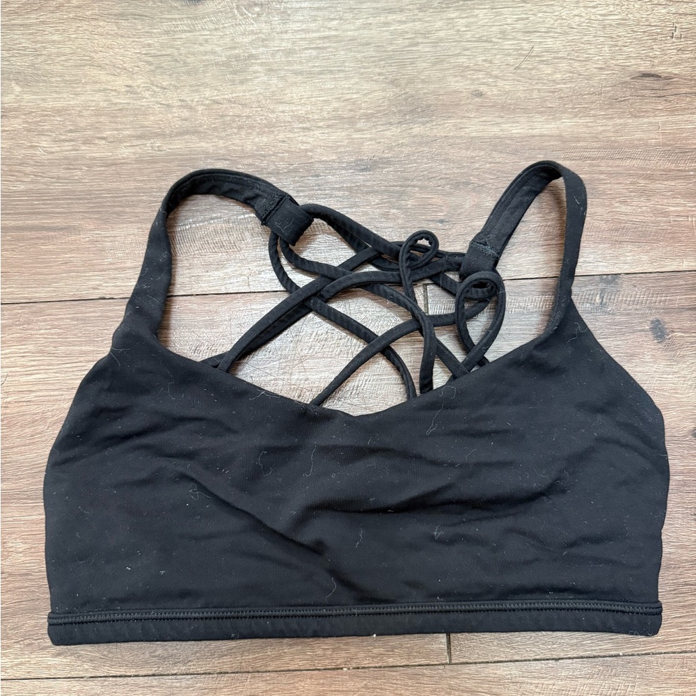 Lululemon Athletica Black Strappy Sports Bra